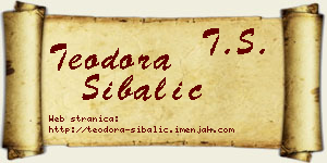 Teodora Šibalić vizit kartica